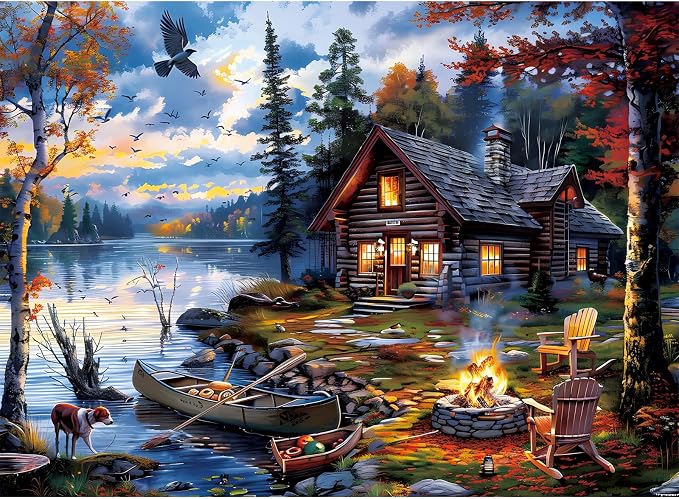 Puzzles for Adults 500 Pieces Coutryside Jigsaw Puzzle for Adults Autumn by WSCXSC