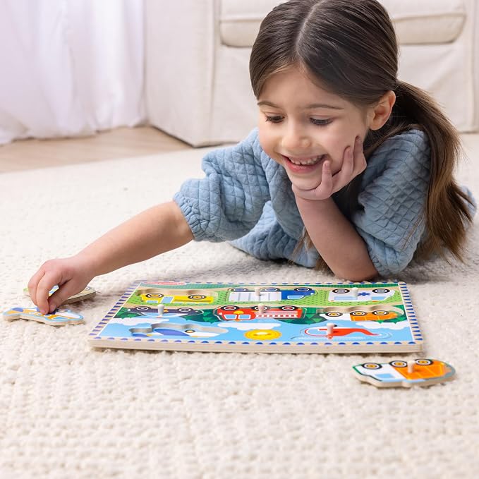 Melissa & Doug Vehicles Wooden Peg Puzzle - Image 8