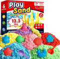 FURWEY Play Sand Set, with 13.3lbs of Colorful Sensory Sand, Plus 15 Tools & by FURWEY