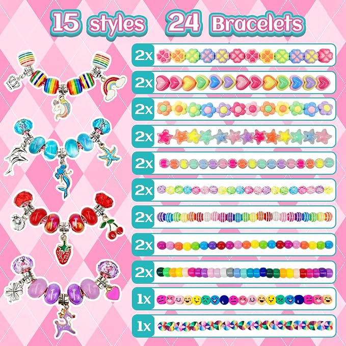 leitait 24 Pack Bracelet Wands, Charm Bracelet Jewelry Making Kit, Arts Crafts - Image 4