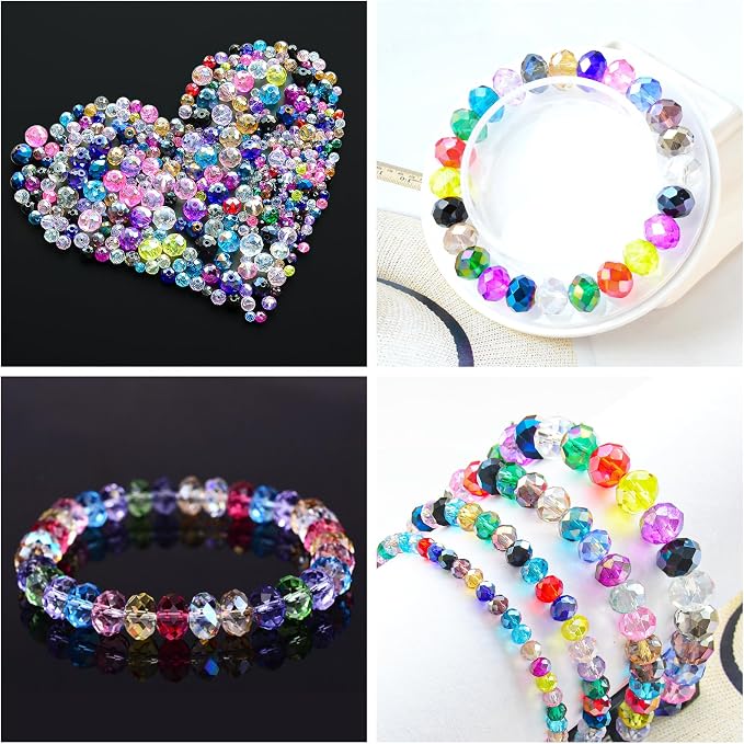 460Pcs Colors Random 8mm Crystal Glass Beads - Image 4