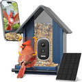 Smart Metal Bird Feeder with Camera, Deep Blue | Squirrel Proof, 2.5K UHD AI by WLNYUGS