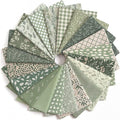 HunnmingRe 20 Pcs 10''x10'' Sage Green Quilting Fabric Square Greenery Precuts by HunnmingRe