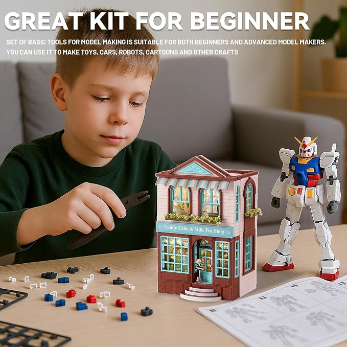 Flever 17 Pcs Gundam Model Tools Kit, Hobby Building Tools Kit, Basic Model - Image 5