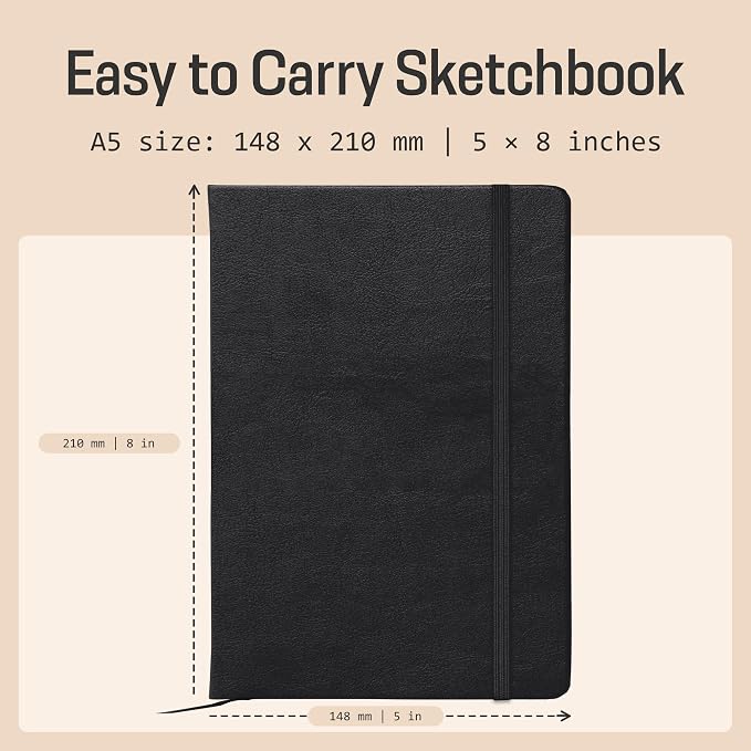 BROWNSTONE JOURNALS A5 Sketch Book Hardcover - Image 3