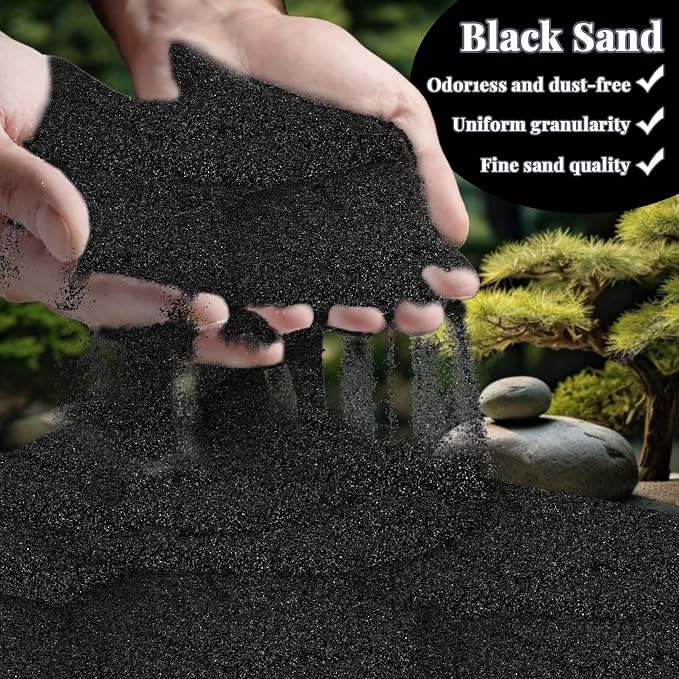 RAINFLOW 30 OZ Fine Black Sand for Crafts - Image 2