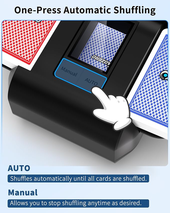 ADZERD Automatic Card Shuffler for 1-2 Decks - Image 2