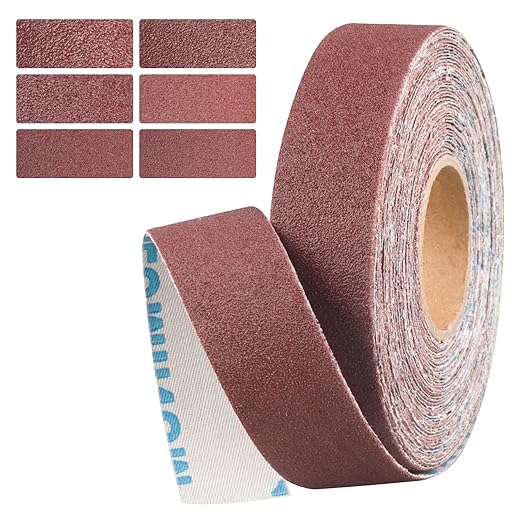 100 Grit Continuous Sandpaper Roll,1" x 32.9 Feet Emery Cloth Roll for Metalworking, Home Improvement, Sanding Automotive Plumbing