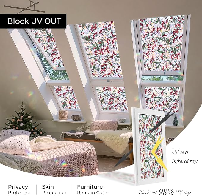 ADD.HERES Window Privacy Film, Stained Glass Decorative Static Cling, Removable - Image 6