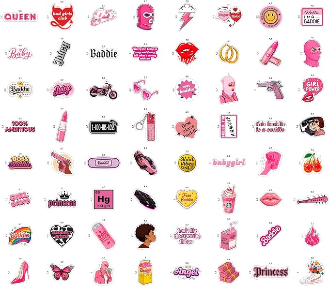 100Pcs Baddie Stickers Aesthetic - Image 4