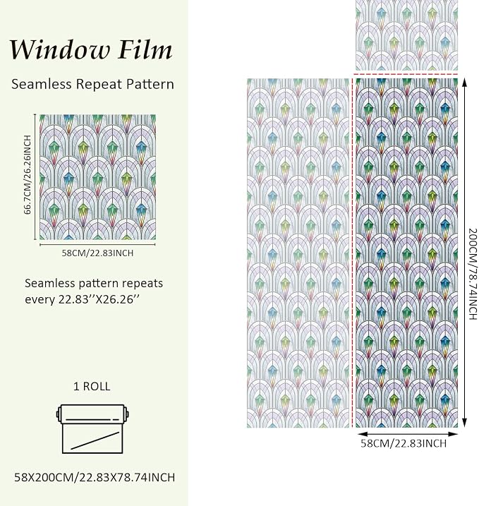 3D Vintage Stained Glass Window Film - Image 5