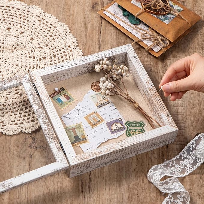 8x8 Shadow Box Frame with Soft Linen Back - Image 3