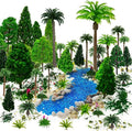 42Pcs Diorama Supplies Kit, Model Trees, Miniature Palm Trees, Architecture Tree by QuarenDen