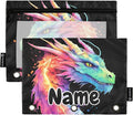 Custom Lightning Dragon Watercolor Pencil Pouch by BOENLE-WELCOMEYOURCOMING