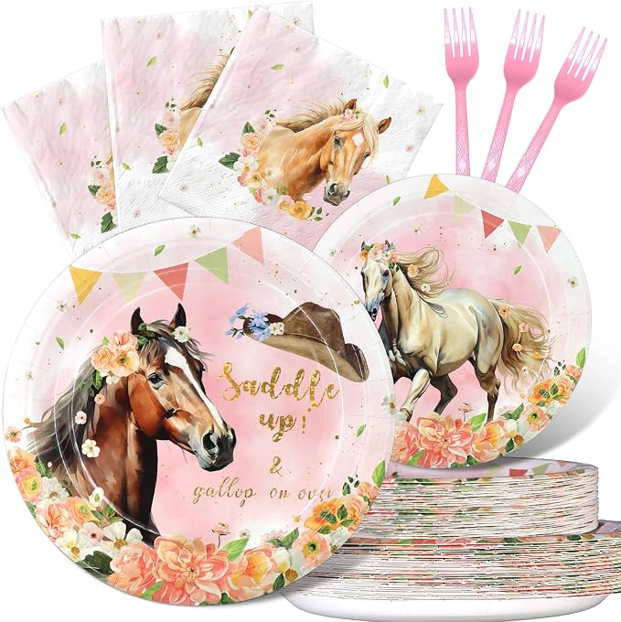 Girl Horse Party Decorations Set by Outego