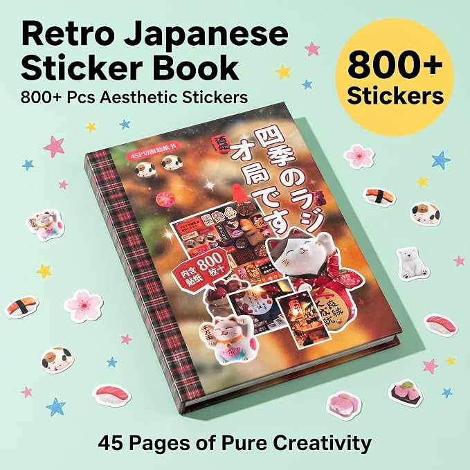 Tmtains 800Pcs Japanese Sticker Book - Image 3