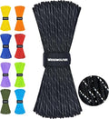 WEREWOLVES Reflective Paracord Rope 7 Strand Type III Parachute Cord 4mm 100ft / 200ft for Tent Camping Hiking Fishing Survival Tactical Clothesline DIY Projects