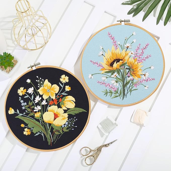 Santune 3 Pack Flower Embroidery Kit - Image 8