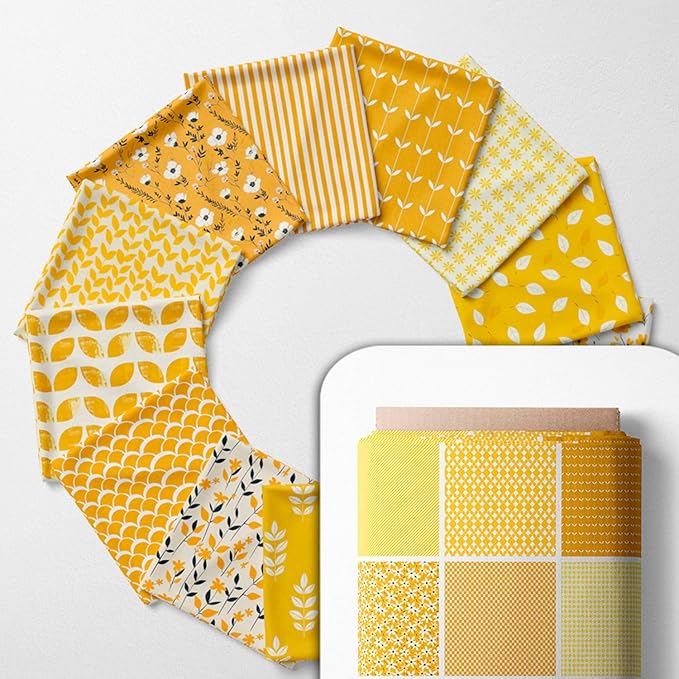 Cotton Satin Patchwork Fabric Panel – 35 Designs, 20×20 cm Squares, Single by FabricsTown