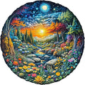 Sun Moon Forest Puzzles Adults Gifts Wooden 200 Pieces 11.4 * 11.4in by Jollitot