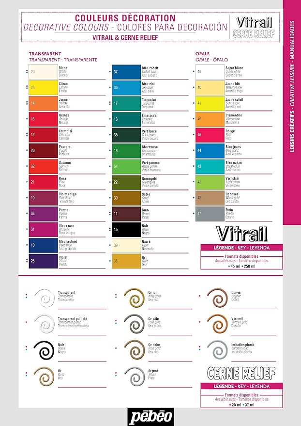 Pebeo Vitrail, Stained Glass Effect Paint, 45 ml Bottle - Image 6