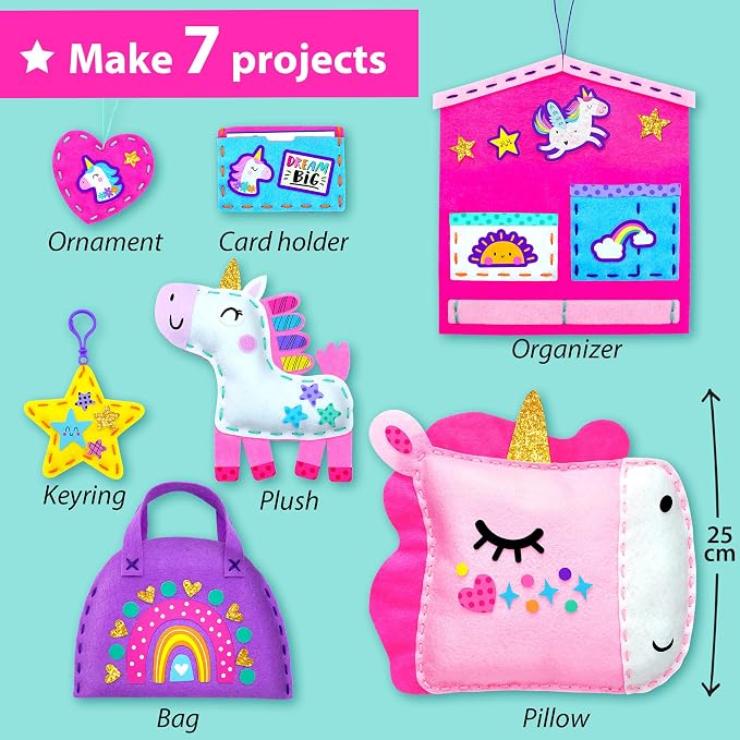 KRAFUN Unicorn Beginner Sewing Kit - Image 3