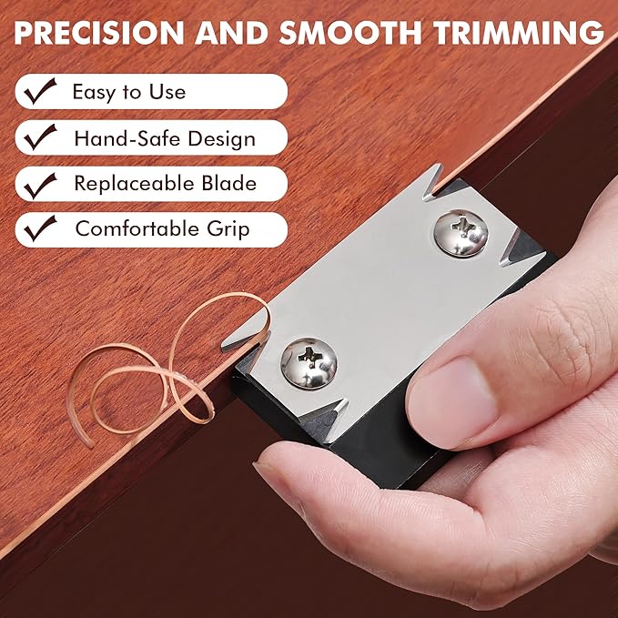 NECAMOCU 4PCS Edge Banding Trimmer Replacement Blades | Premium Stainless Steel - Image 2