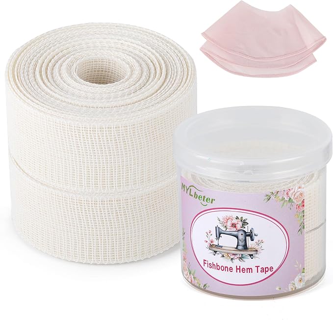 10 Yards Fishbone Tape for Sewing Banroll Tape for Sewing Narrow Hem Sewing by MYLbeter