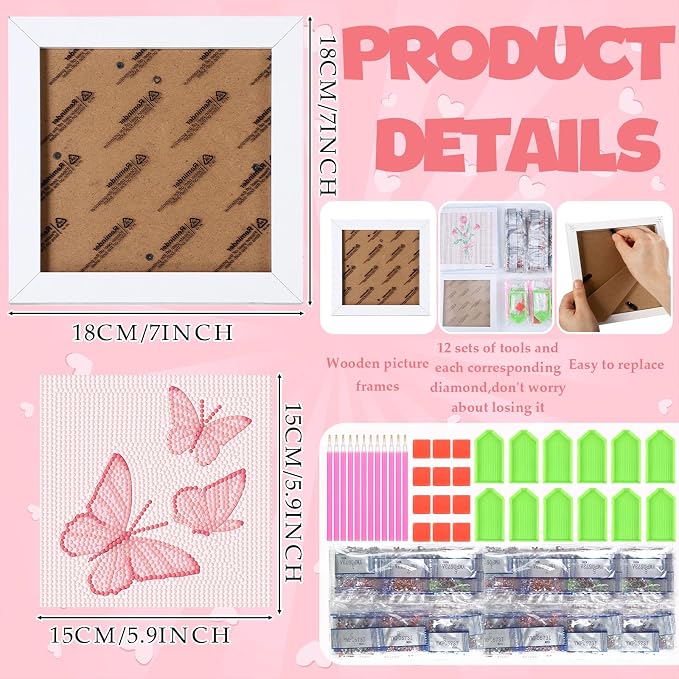 Trandraft 13 Pcs Coquette Interchangeable Diamond Art Kits - Image 3