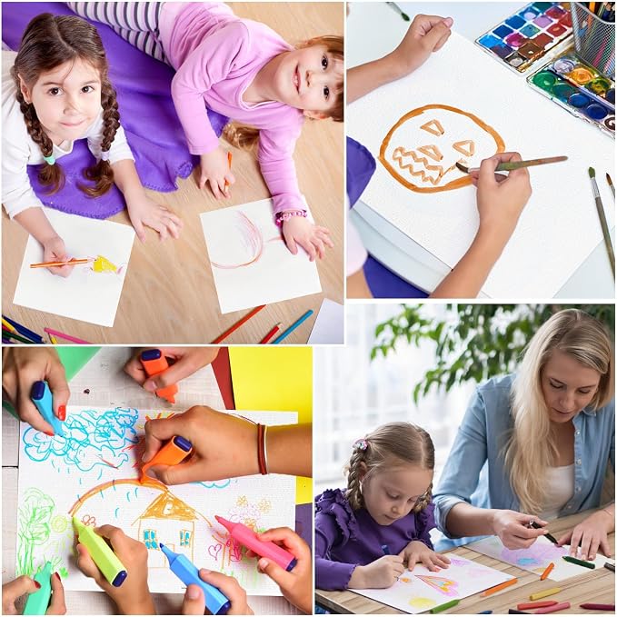 3 Pack Watercolor Paper Pad, 8x10 140lb/300g Water Color Paper, 20 Sheets Cold - Image 5