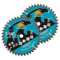 7-1/4 Inch Miter/Table Saw Blades 2pcs, 40 Teeth ATB TCT Fine Finish Wood Cutting Circular Saw Blade with 4/5 Inch Arbor