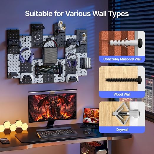 PEGZONE Controller and Headphone Holder Wall Mount, Controller Stand, Disc - Image 5