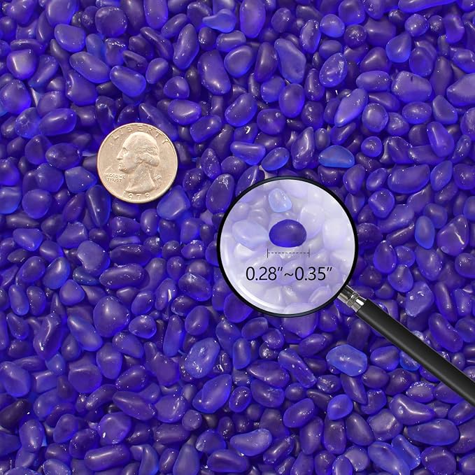 Keedolla 3 Lb Cobalt Blue Frosted Sea Glass Stones Fish Tank Rocks Gravel - Image 4