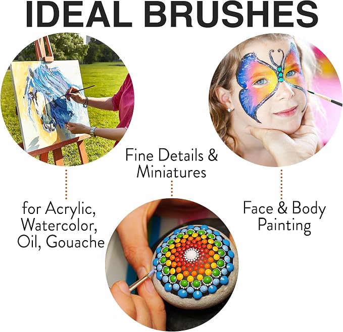 Professional Artist Paint Brush Set of 12 - Image 4