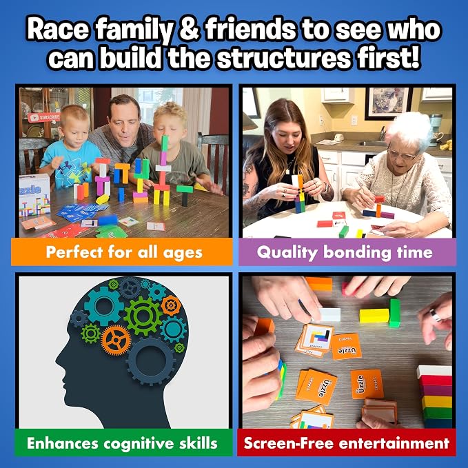 The Uzzle Stack Royale Board Game, Fast & Fun Family Board Game - Image 2
