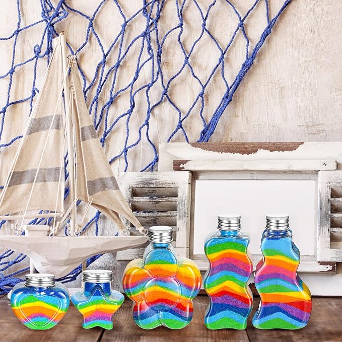 Tanlade 50 Pcs Plastic Sand Art Bottles - Image 5