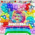 Tie Dye Birthday Party Decorations – 112PCs Rainbow Tie Dye Themed Party by Fiesec