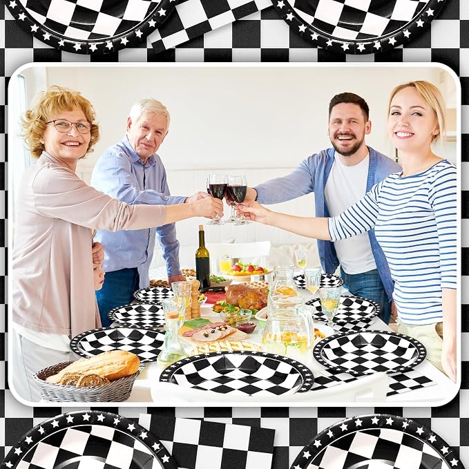 Zhehao 120 Pcs Disposable Paper Plates and Napkins Bulk Birthday Party - Image 5