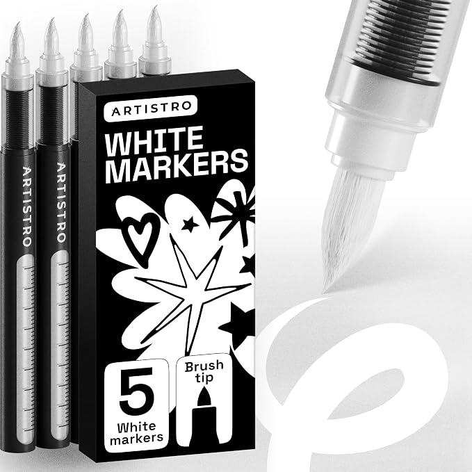 ARTISTRO 5 White Paint Pen for Rock, Painting by ARTISTRO