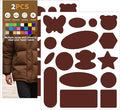 Azobur Down Jacket Repair Patches-Waterproof, Self-Adhesive,Nylon Fabric Patches for Puffy Jackets, Rain and Snow Gear, Tents, Sleeping Bag and More(Brownish，2pcs)