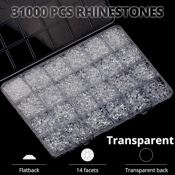 33000Pcs Transparent Rhinestones - Image 3