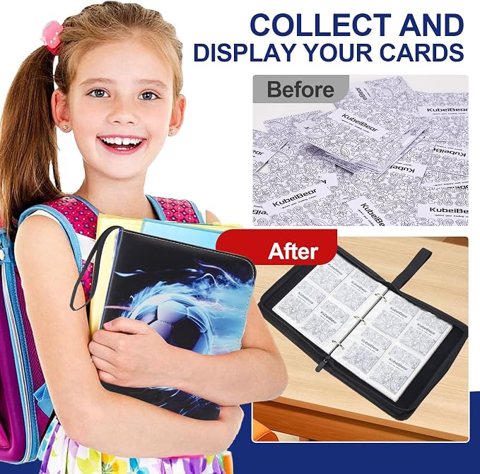 Card Binder – 400 Capacity, Zippered Trading Card Holder - Image 7