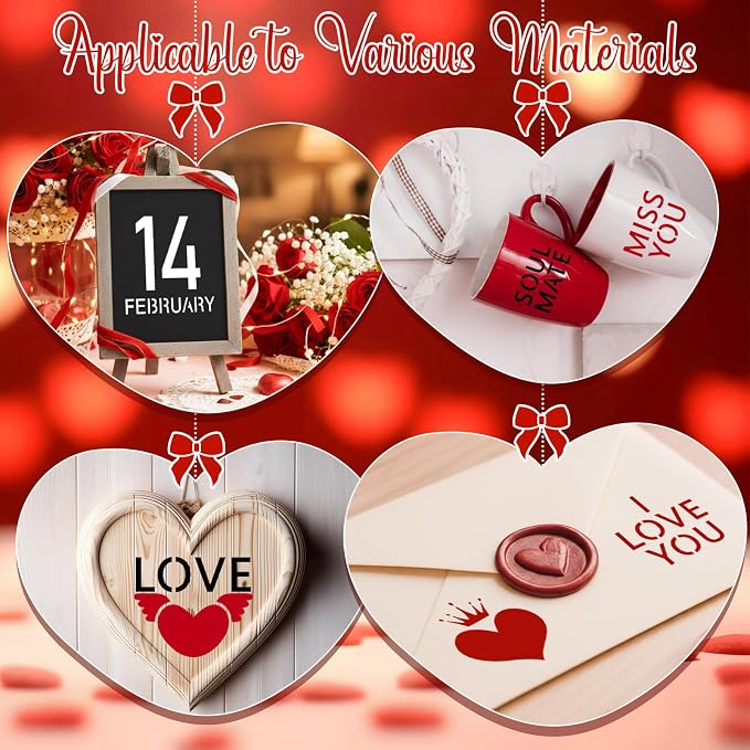 Fainne 100 Pcs 2 Inch Heart Stencils Small Stencils - Image 5