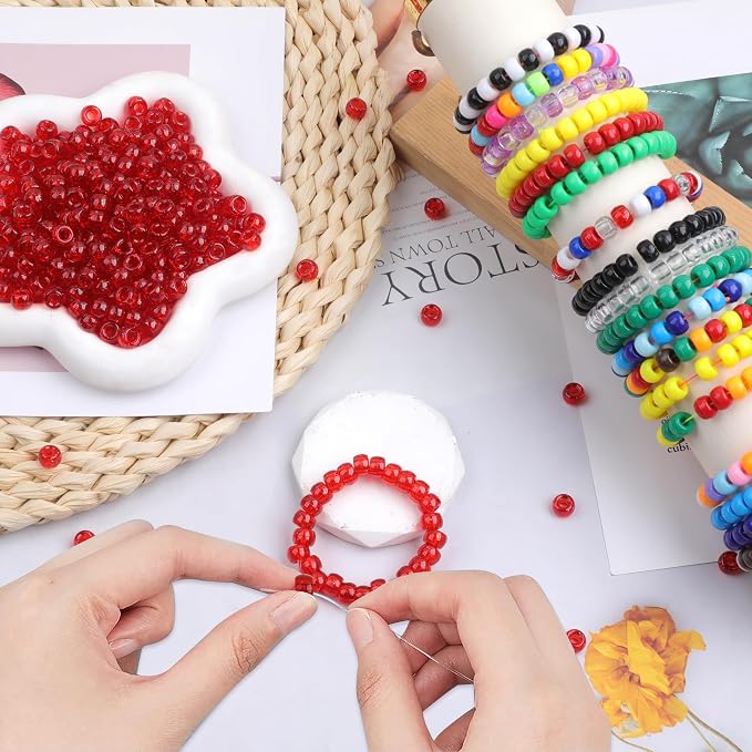 Plastic Pony Beads, for Bracelet, Hair Braiding, Friendship Bracelets, Jewelry - Image 4