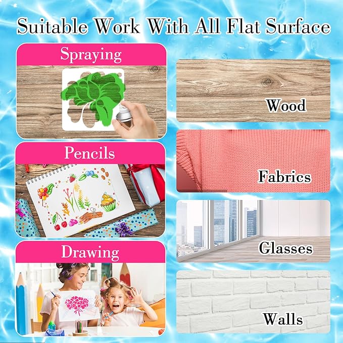Ymapinc 20 Pcs 2.95 Inch Flower Stencils - Image 3