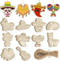 80PCS Wooden Cinco De Mayo Crafts Decorations Mexico Crafts by Sophena