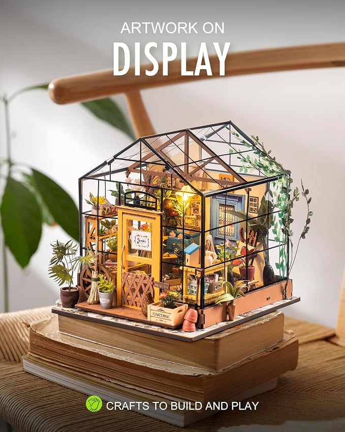 Rolife DIY Miniature Greenhouse Kit, Tiny/Mini House Making Kit - Image 3