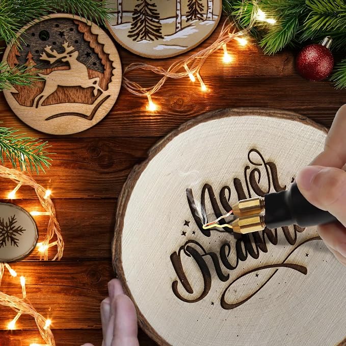 60W Professional Wood Burning Kit Pro Wood Burner Pyrography Tool - Image 2