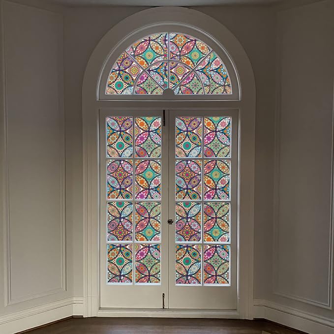 Stained Glass Window Film Privacy Decorative Tinting Film - Image 8