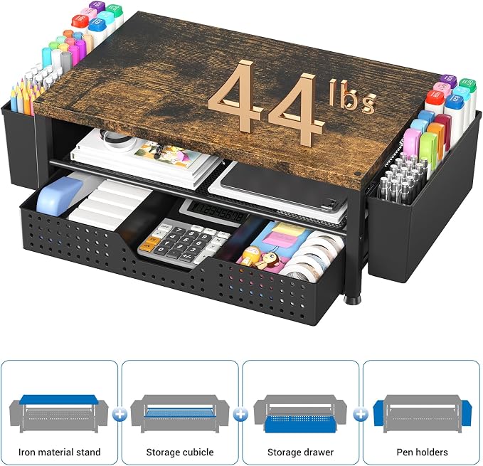 OPNICE Desk Organizers and Accessories, Computer Monitor Stand Riser - Image 7